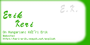 erik keri business card